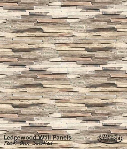 Teak Gun Smoked Ledgewood Wall Panels
