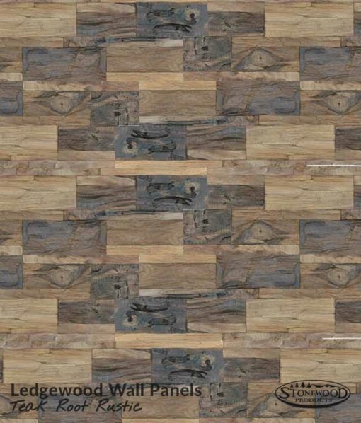 Teak Root Rustic Ledgewood Wall Panels