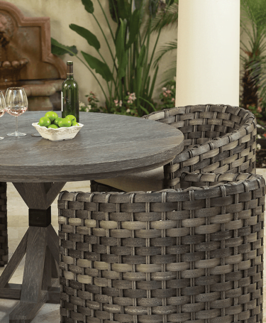 Allegre Outdoor Barrel Dining Chairs