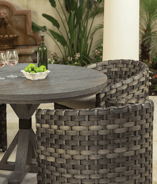 Allegre Outdoor Barrel Dining Chairs