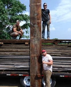Reclaimed 1840s River Raft Boards