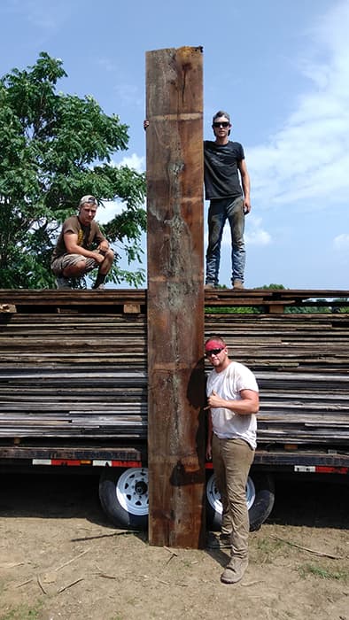 Reclaimed 1840s River Raft Boards