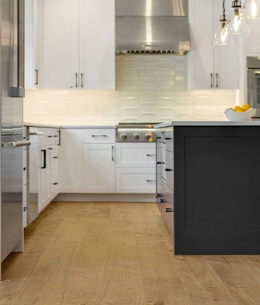 classic wood flooring in kitchen