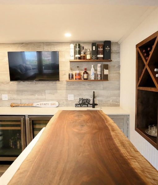 Sawyer Mason Drift Wall Accent with Live Edge Bar