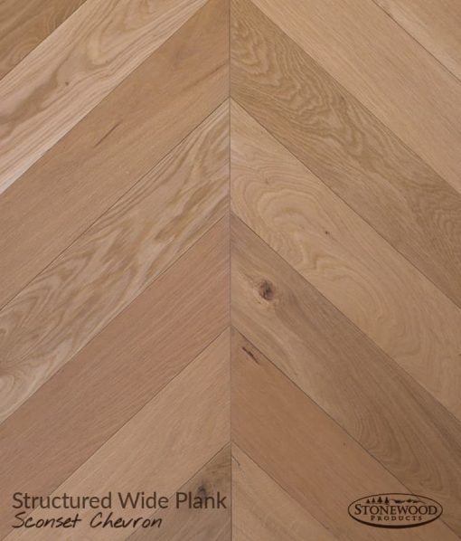 Wide Plank Sconset Chevron Floor Pattern