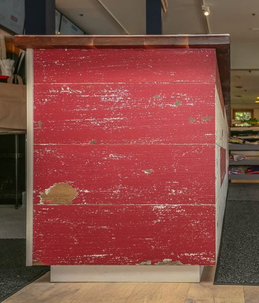 Lighthouse Cove Weathered Wood Ruby Red Weathered