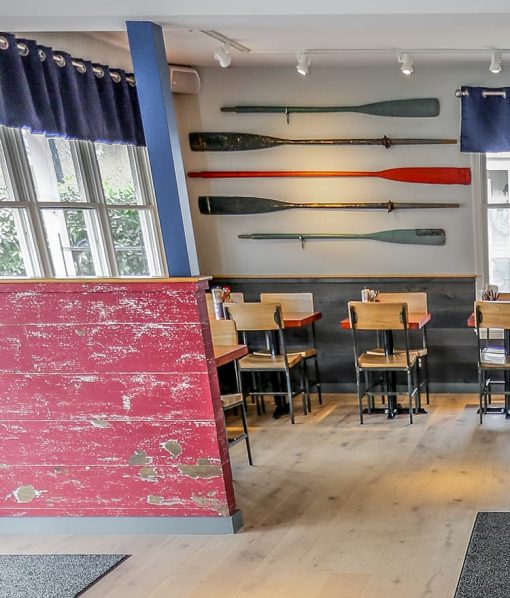 Lighthouse Cove Weathered Wood Ruby Red Weathered