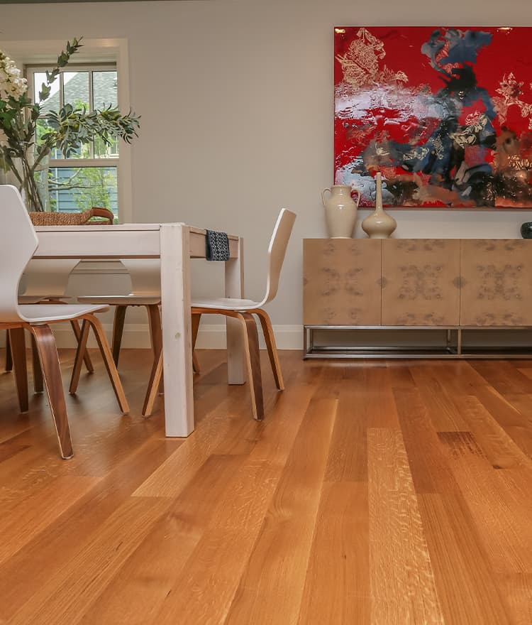 White Oak Flooring Dining Room