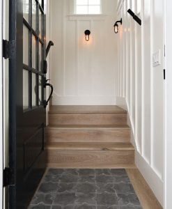 Cozy Cottage Entrance with Custom Sawyer Mason Madaket Stairs