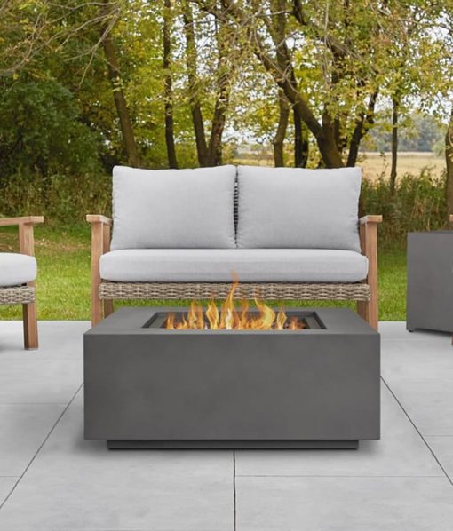 Modern Fire Pit Square | Aegean Gas Fire Pit