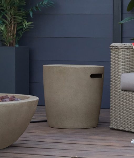 outdoor fire bowl matching tank cover