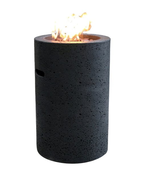 lava rock finish fire column