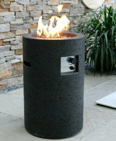lava rock finish fire tube
