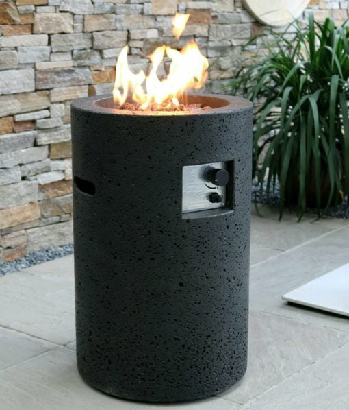 lava rock finish fire tube