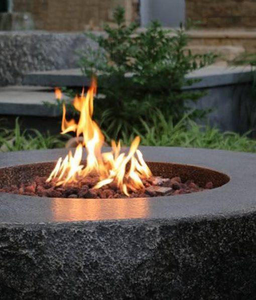 Fiery Rock Fire Table Cast Concrete Fire Pit Stonewood Products