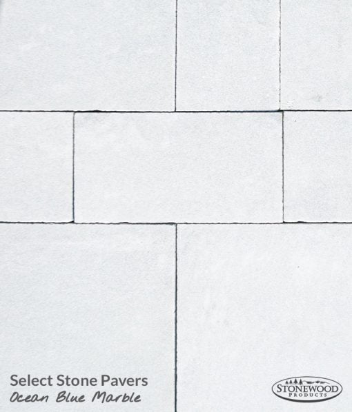 outdoor marble ocean blue paver swatch
