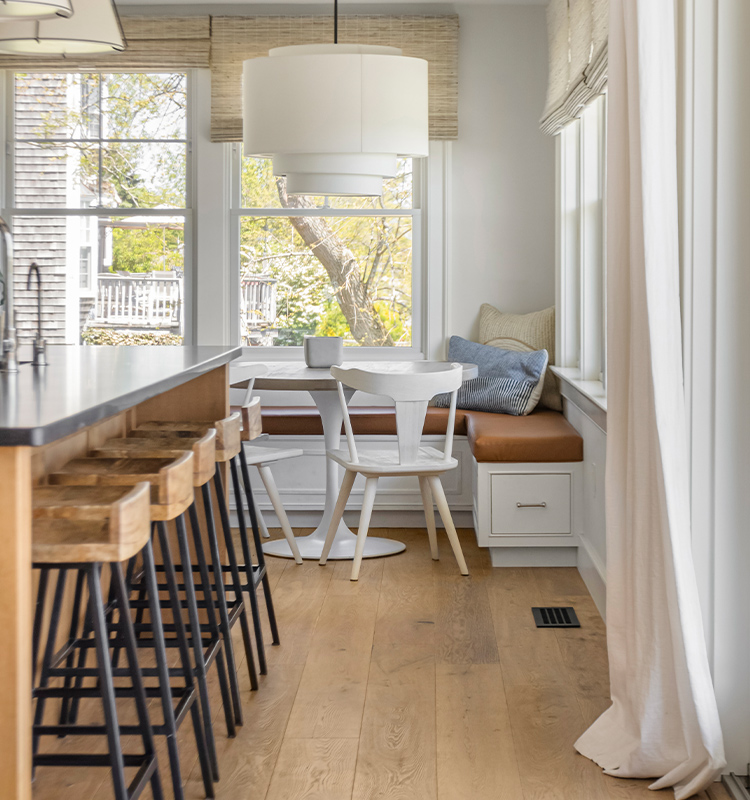 plank floor in kitchen