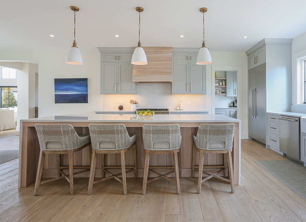 modern kitchen rustic floor