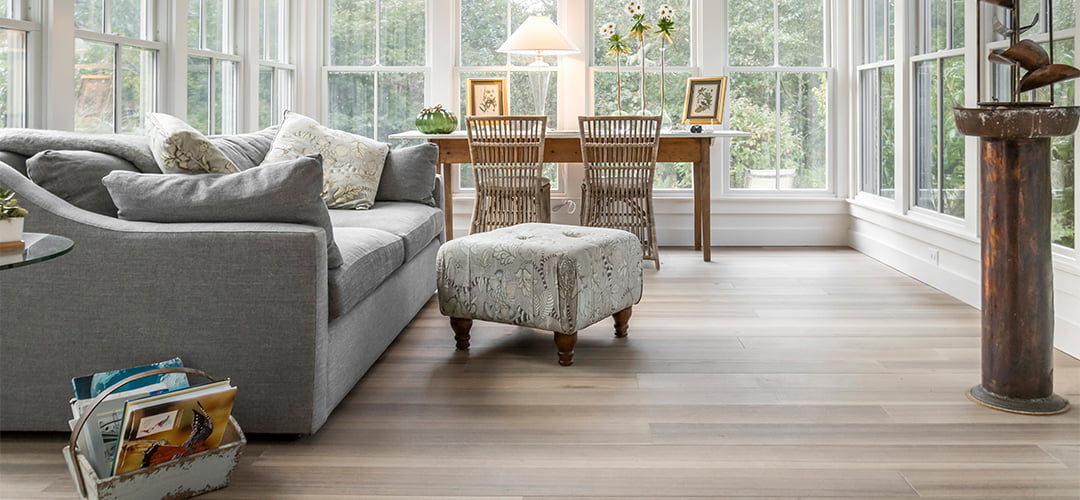 Modern wide plank hard wood floor