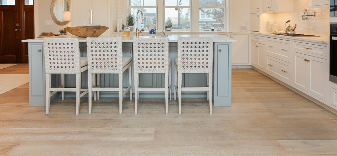 Natural light-colored hard wood floor