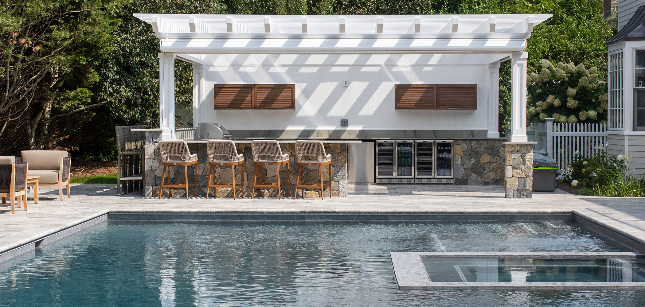 outdoor kitchen luxury ideas by the pool