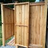 backyard outdoor showers with door open