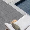 Pool patio with dark gray Everblue Storm Gray pavers