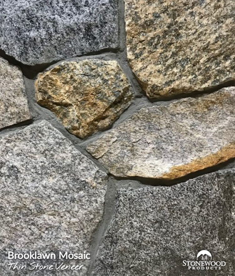 Natural mosaic thin stone veneer