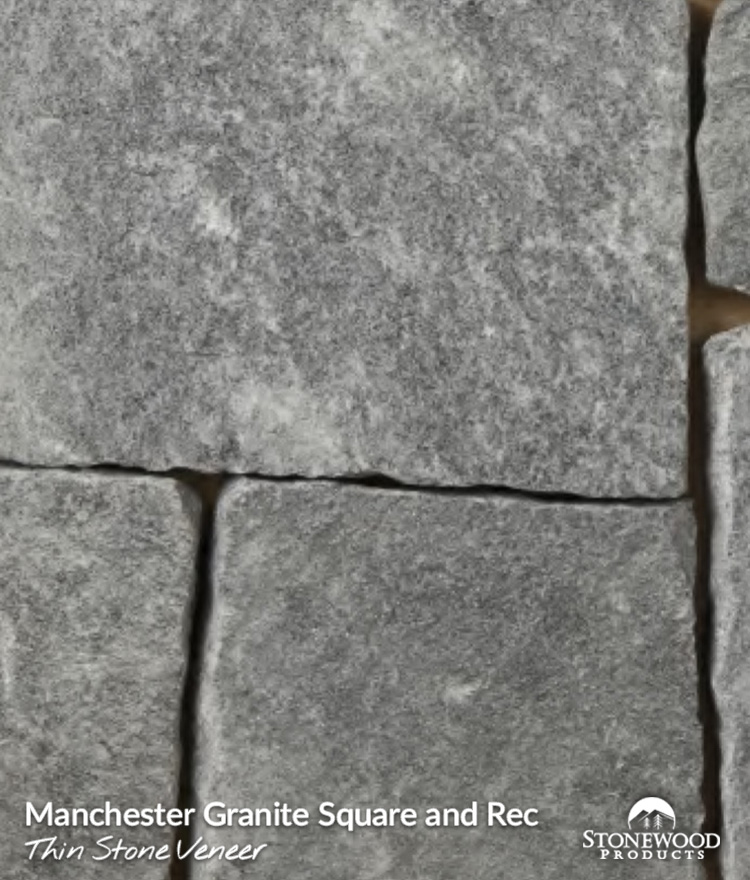 Granite square and rec thin stone veneer