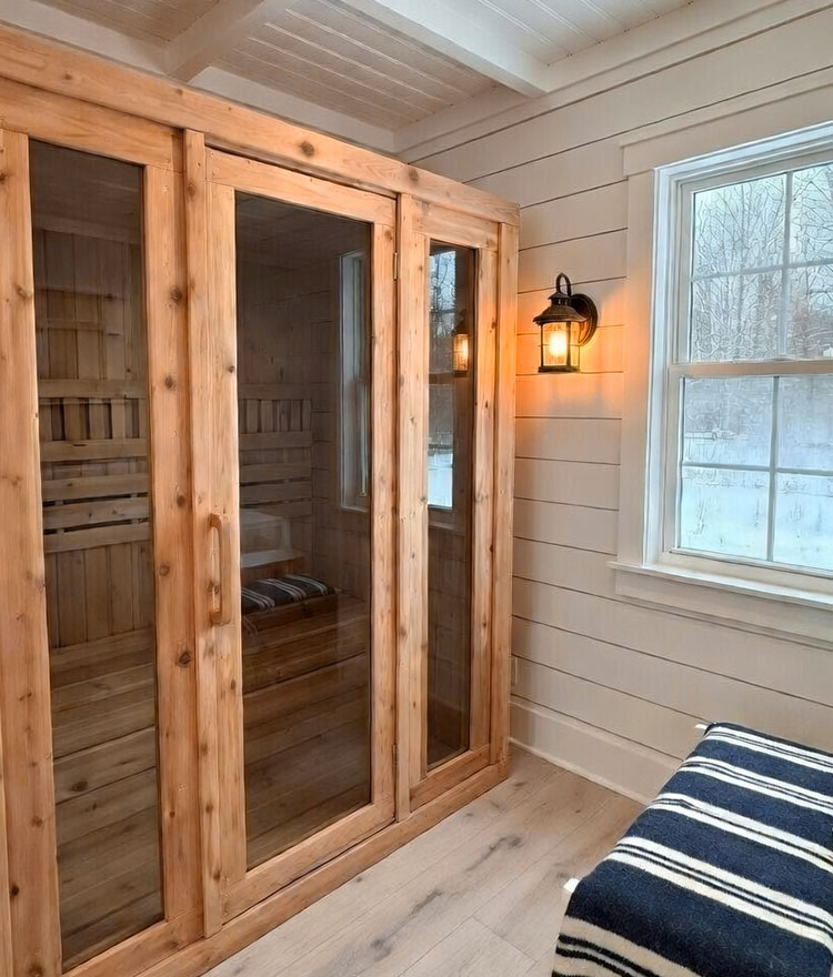 Alternative view of Indoor Cedar Sauna Kit - Traditional 2-3 person