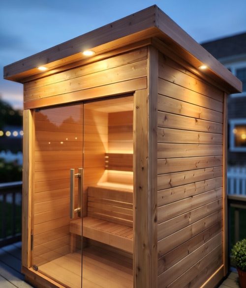 Alternative view of Outdoor Cedar Sauna Kit - Traditional 3-4 person