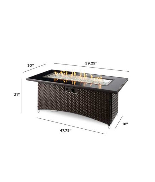 Montego Wicker Gas Fire Table - Image 3