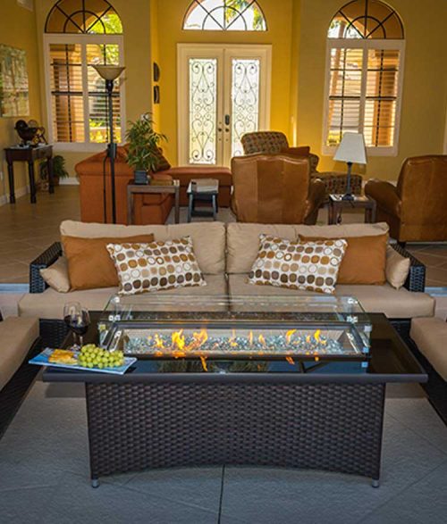 Montego Wicker Gas Fire Table - Image 4