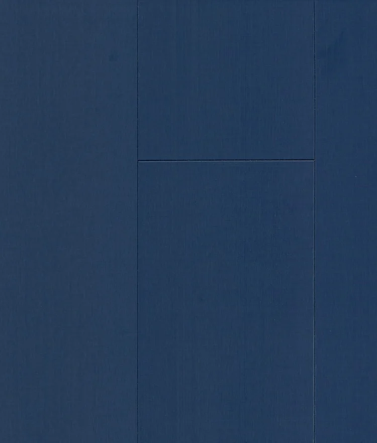 Swatch of navy blue painted wood flooring